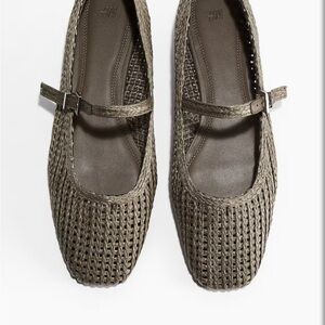 Taupe Straw Mary Jane’s